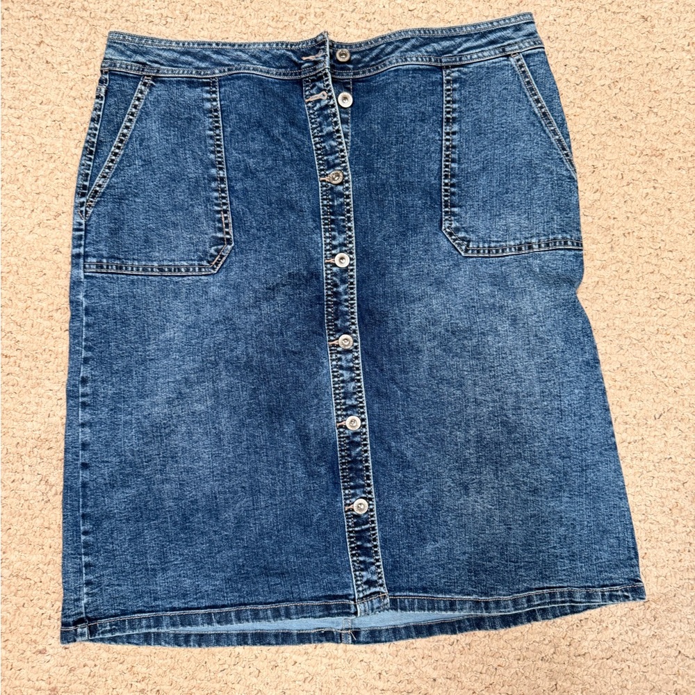 Liz Claiborne Blue Denim Pencil Skirt